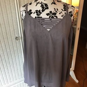 GRAY CAGE NECK TORRID TANK SIZE 2X